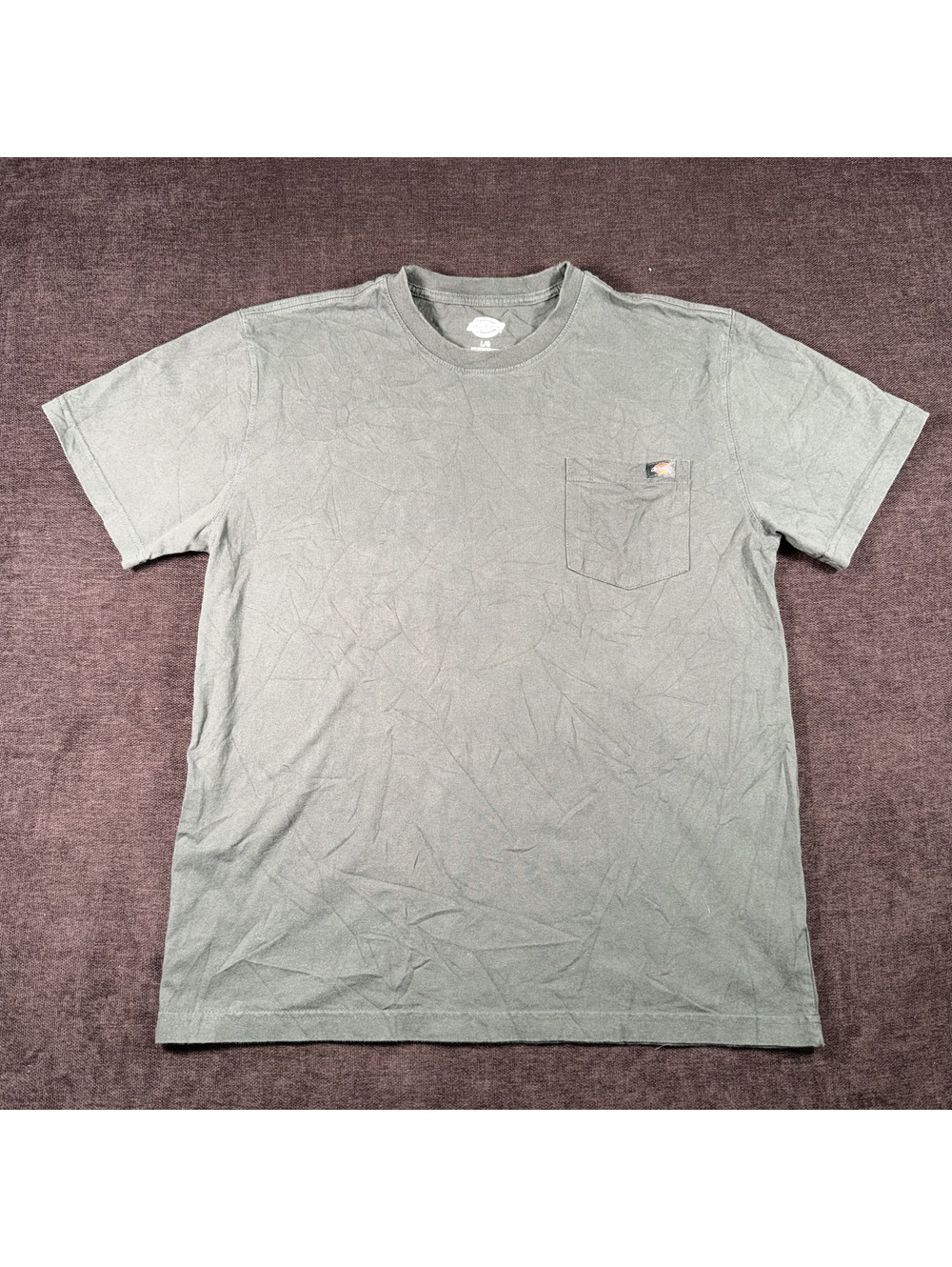Dickies Men's Gray Cotton Pocket T-Shirt Large